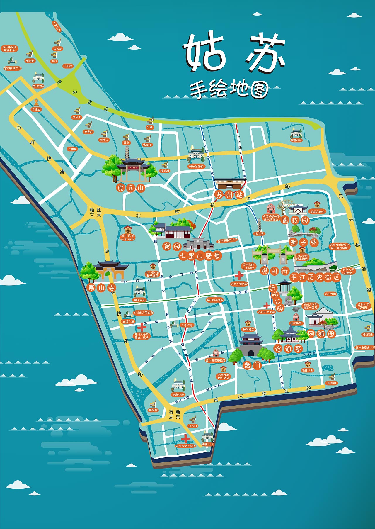 洪江手绘地图景区的文化宝藏